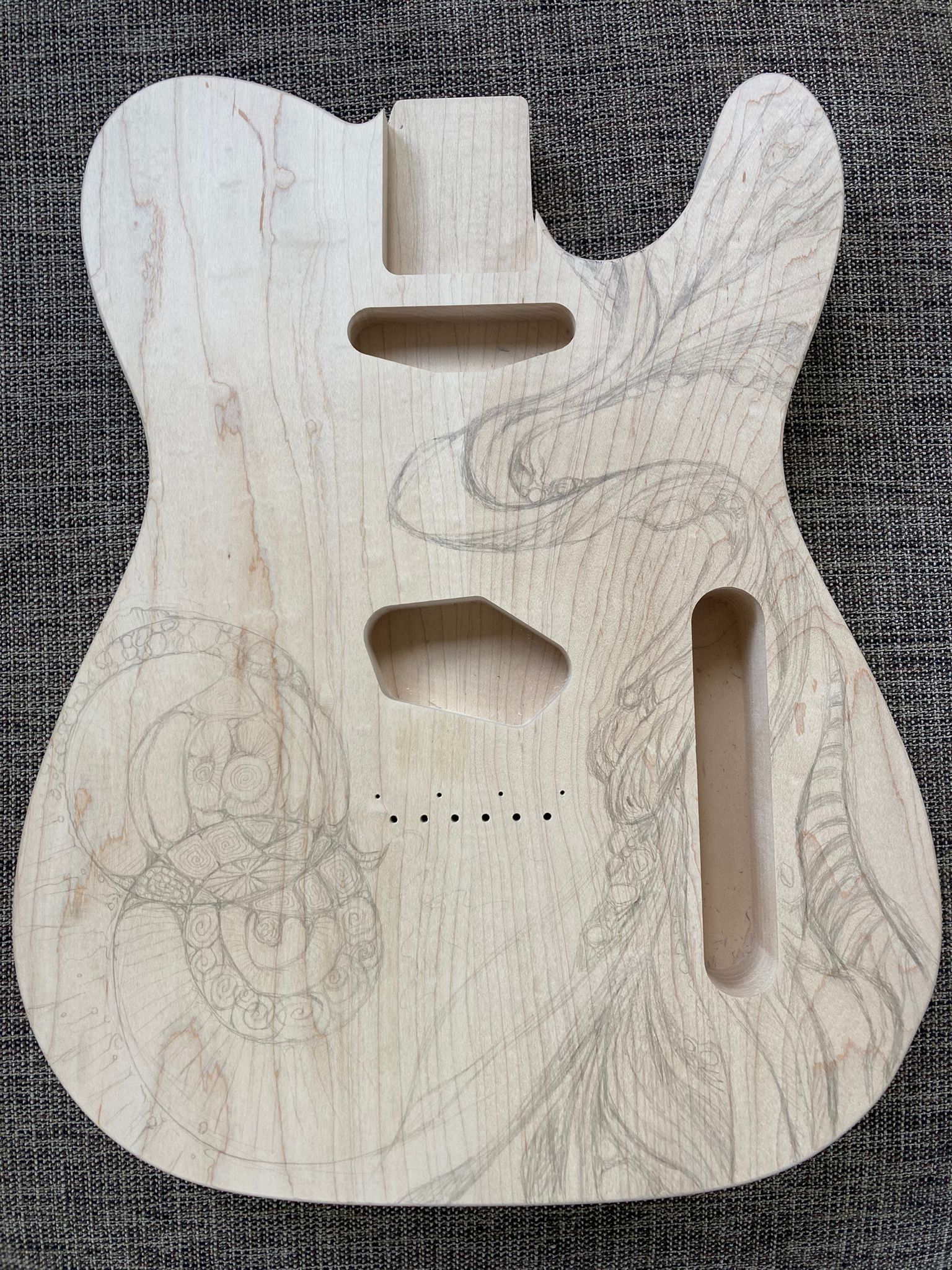 wood-burning telecaster